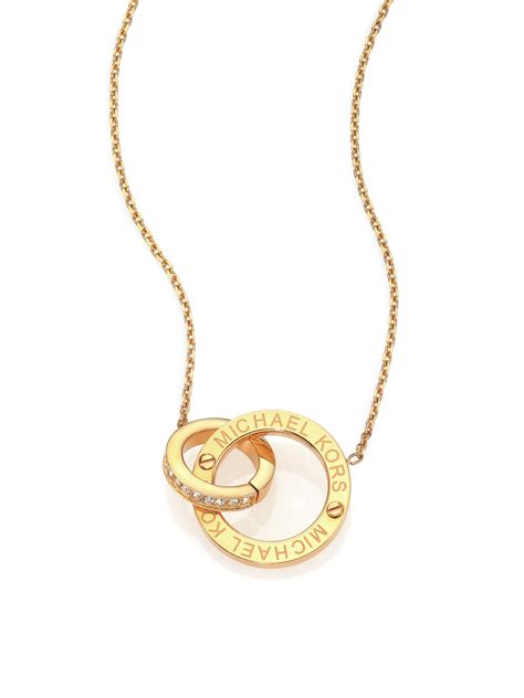 michael kors two circle necklace|Michael Kors wedding rings.